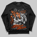 Orange Black White DopeSkill Long Sleeve T-Shirt Drip Season Graphic