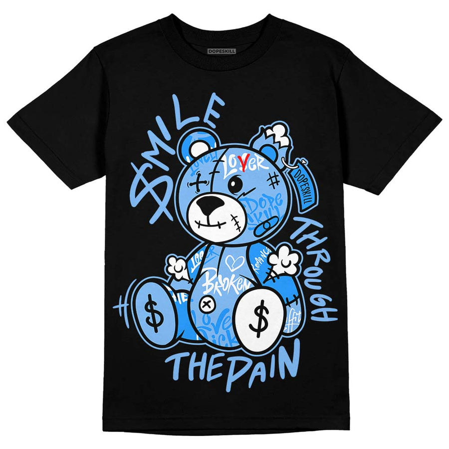 Powder Blue 9s DopeSkill T-Shirt Smile Through The Pain Graphic