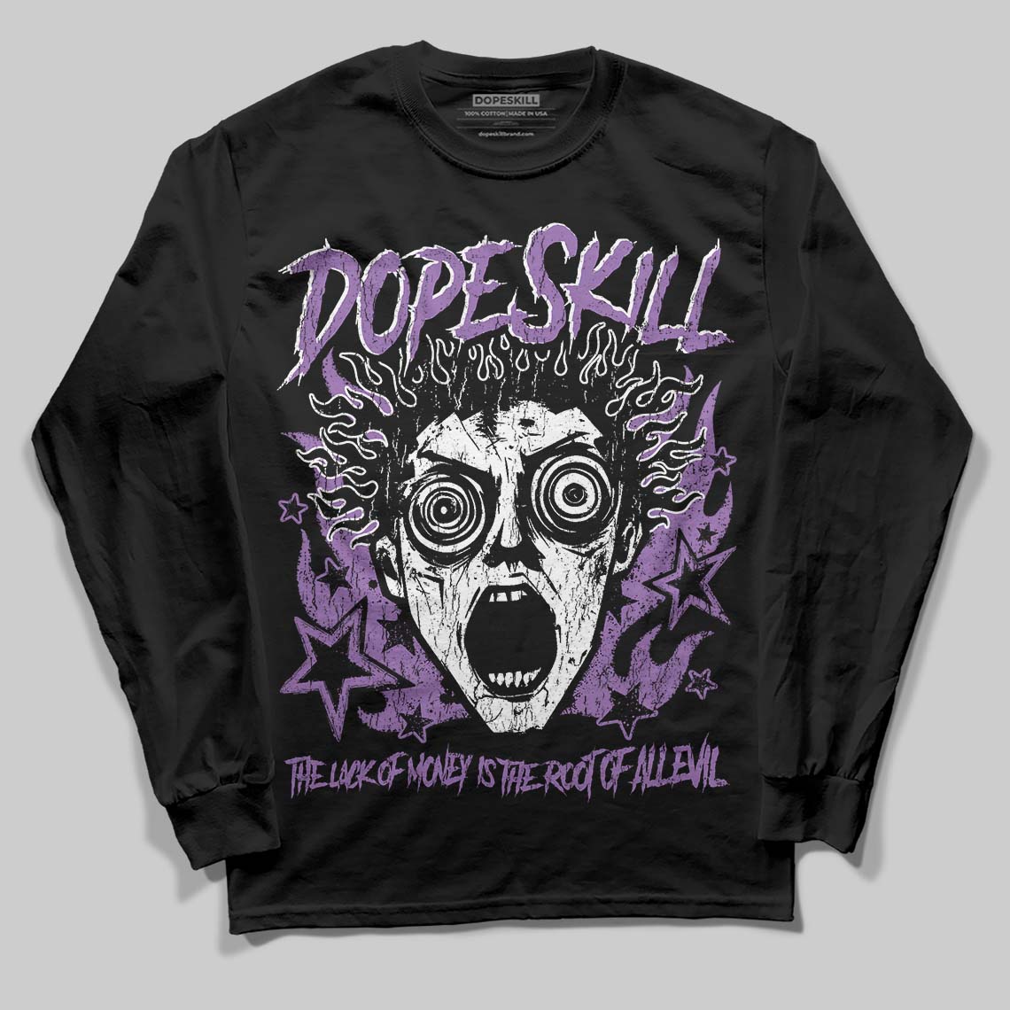 PURPLE Collection DopeSkill Long Sleeve T-Shirt Root of Evil Graphic