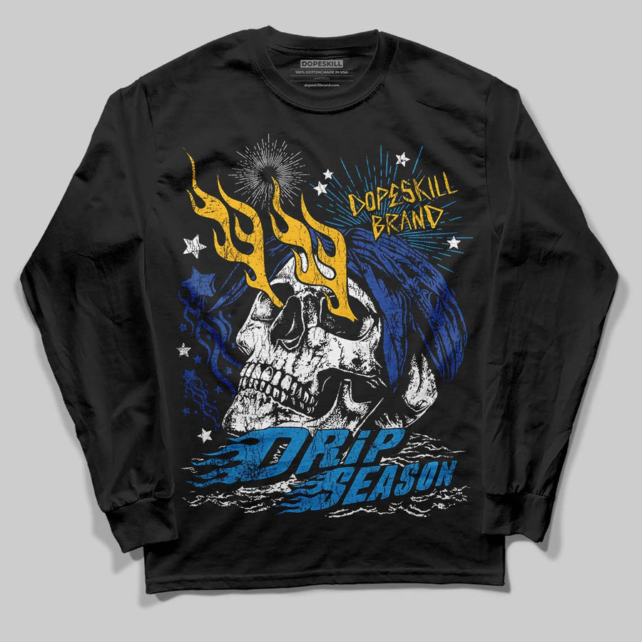 Royal Blue Collection DopeSkill Long Sleeve T-Shirt Drip Season Graphic