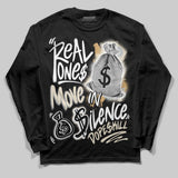 Reverse Metallic 5s DopeSkill Long Sleeve T-Shirt Real Ones Move In Silence Graphic