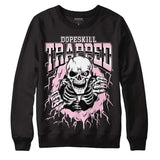 Dunk Low Pink Foam DopeSkill Sweatshirt Trapped Halloween Graphic