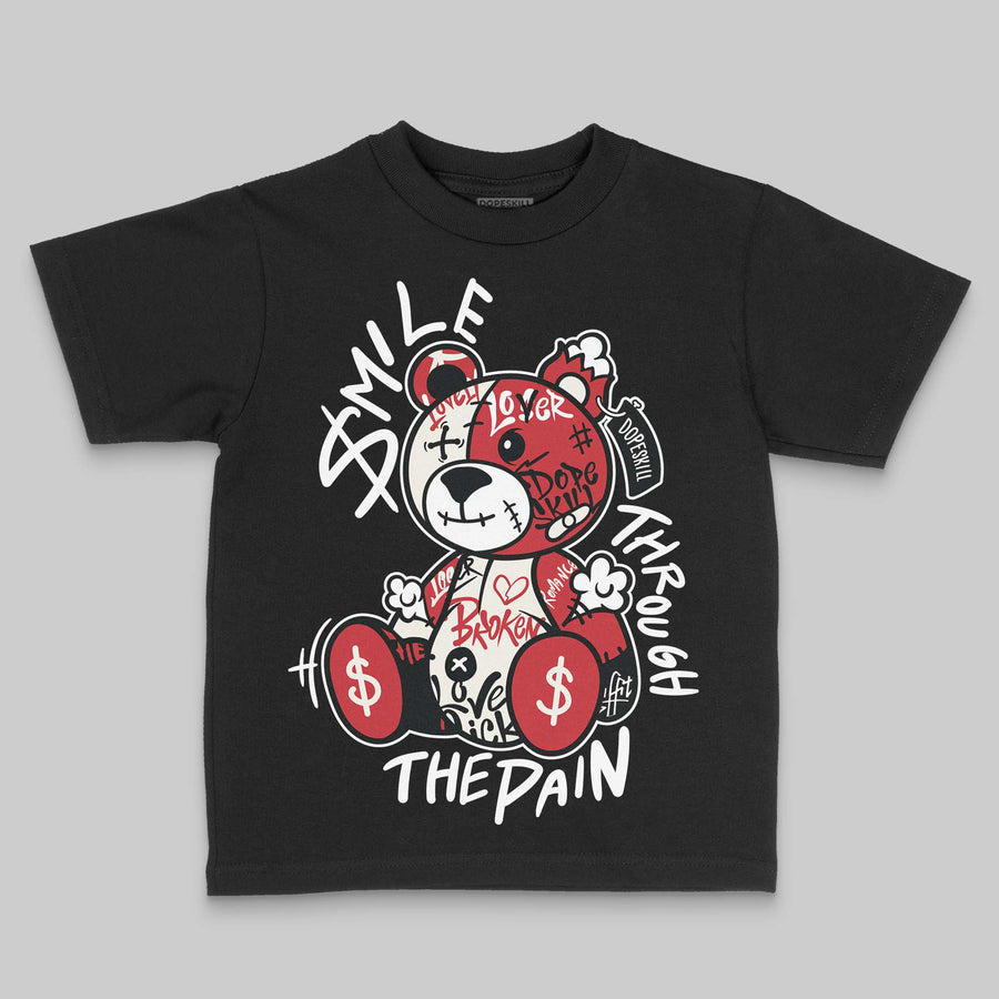 Flight Club 4s DopeSkill Toddler Kids T-shirt Smile Through The Pain Graphic