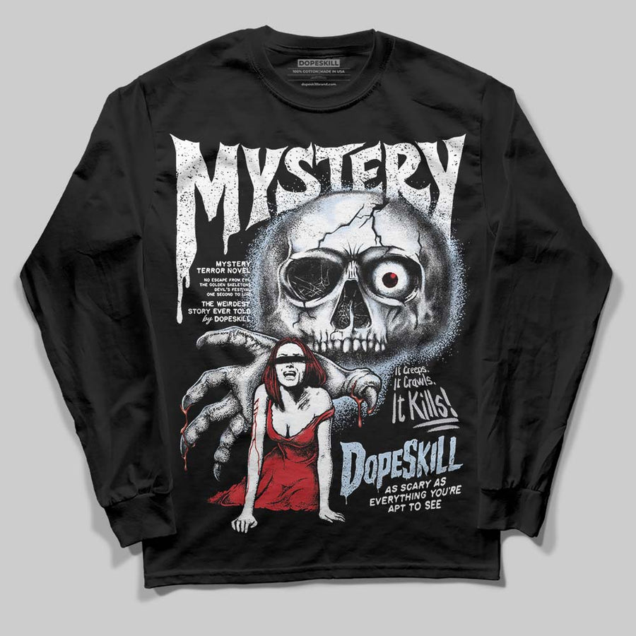 Black Metallic Reimagined 5s DopeSkill Long Sleeve T-Shirt Mystery Ghostly Grasp Graphic