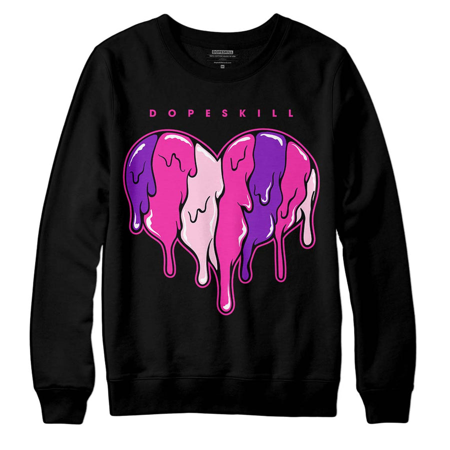 Pink Collection DopeSkill Sweatshirt Slime Drip Heart Graphic