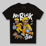 Yellow Ochre 6s DopeSkill Toddler Kids T-shirt No Risk No Story Graphic