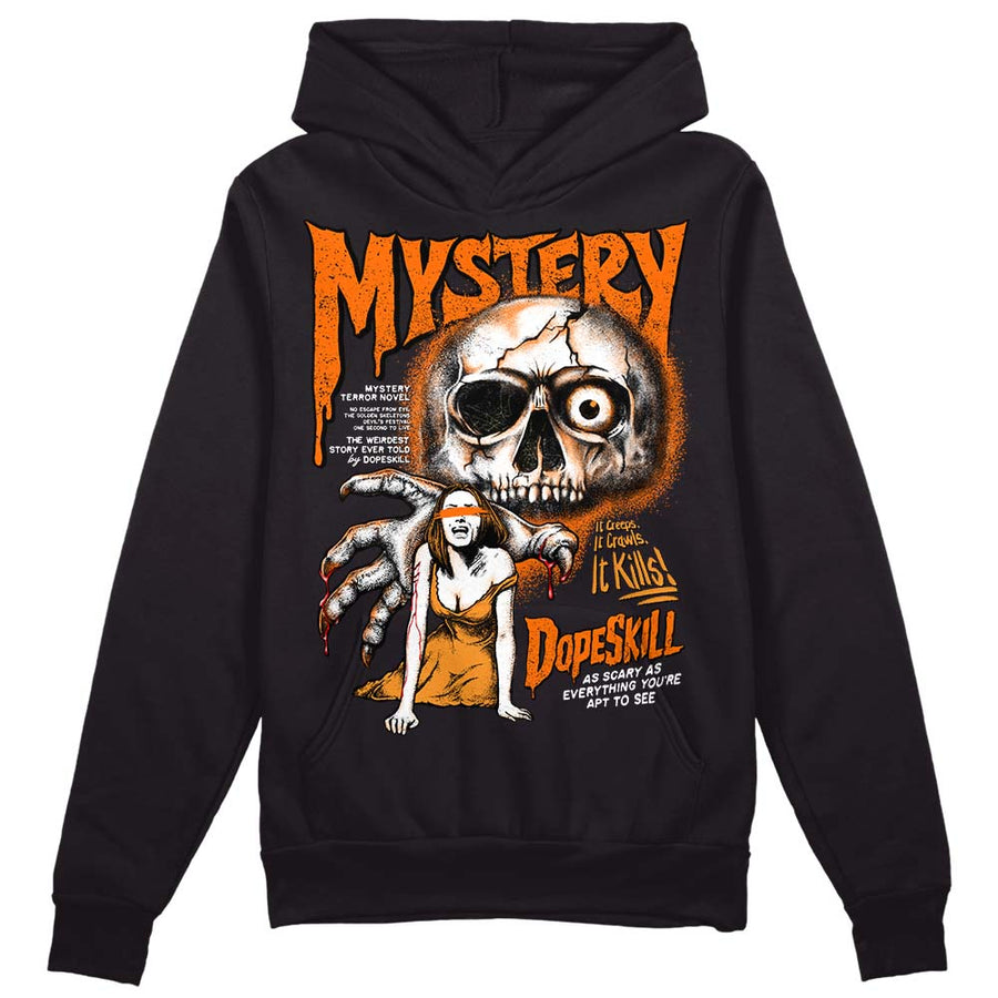 Orange Black White DopeSkill Hoodie Sweatshirt Mystery Ghostly Grasp Graphic