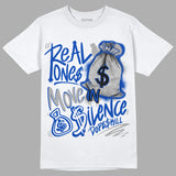 AJ 5 Racer Blue DopeSkill T-Shirt Real Ones Move In Silence Graphic