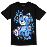 AJ 6 University Blue DopeSkill T-Shirt Smile Through The Pain Graphic