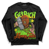 Neon Green Collection DopeSkill Long Sleeve T-Shirt Get Rich Graphic