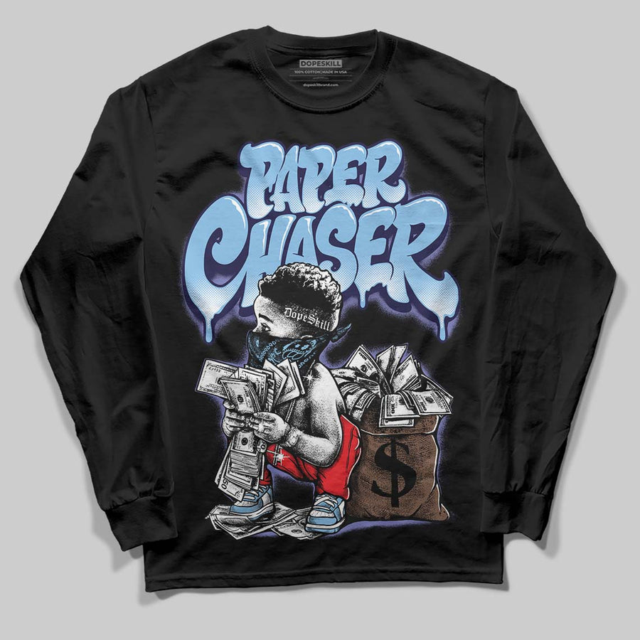 University Blue 'Paper Chaser Boy' DopeSkill Graphic Long Sleeve T-Shirt