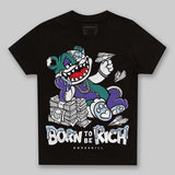 Grape 5s DopeSkill Toddler Kids T-shirt Born To Be Rich Graphic