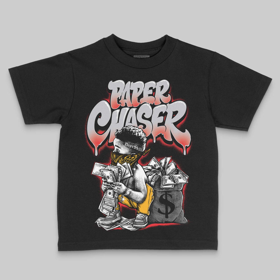 Grey 'Paper Chaser Boy' DopeSkill Graphic Toddler Kids T-shirt