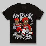 Red Cement 4S DopeSkill Toddler Kids T-shirt No Risk No Story Graphic
