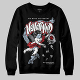 Black Metallic Reimagined 5s DopeSkill Sweatshirt Nevermind Graphic