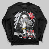 Black Metallic Reimagined 5s DopeSkill Long Sleeve T-Shirt NPC Graphic