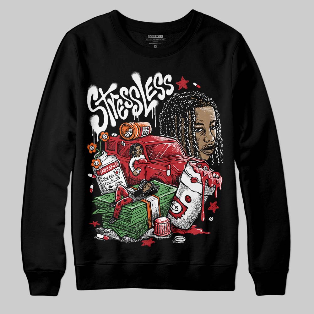Fire Red “Black Tongue” 5s DopeSkill Sweatshirt Stressless Graphic