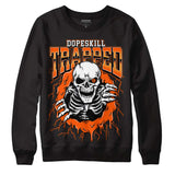 Brilliant Orange 12s DopeSkill Sweatshirt Trapped Halloween Graphic