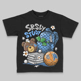 Black University Blue 5s DopeSkill Toddler Kids T-shirt SRSLY Study Graphic