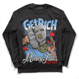 Powder Blue 9s DopeSkill Long Sleeve T-Shirt Get Rich Graphic