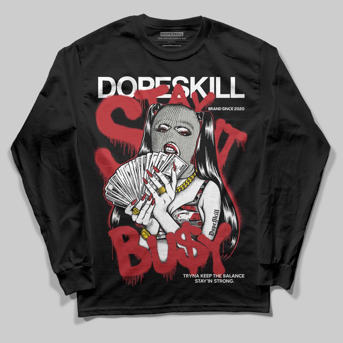 Bugs Bunny 8s DopeSkill Long Sleeve T-Shirt Stay It Busy Graphic