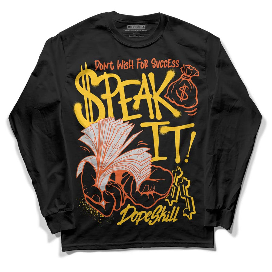 Yellow Collection DopeSkill Long Sleeve T-Shirt Speak It Graphic