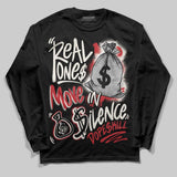 Flight Club 4s DopeSkill Long Sleeve T-Shirt Real Ones Move In Silence Graphic