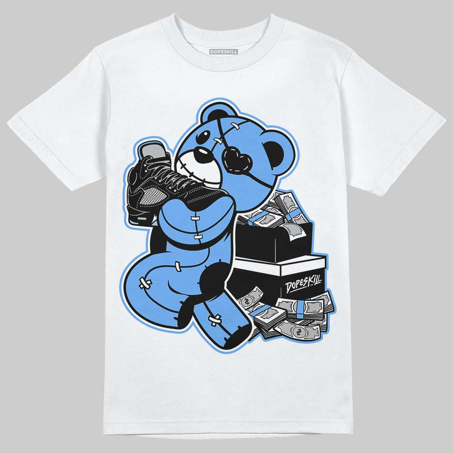 Black University Blue 5s DopeSkill T-Shirt Bear Steals Sneaker Graphic