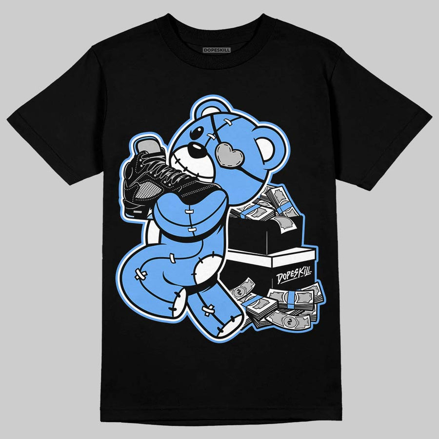 Black University Blue 5s DopeSkill T-Shirt Bear Steals Sneaker Graphic