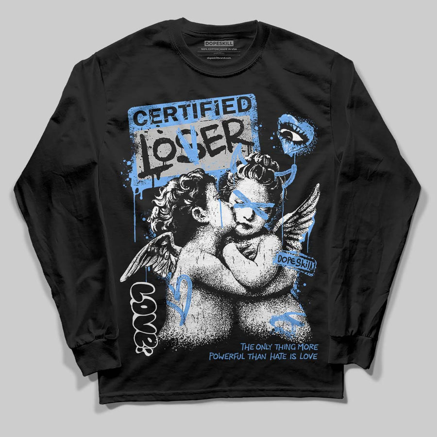 Black University Blue 5s DopeSkill Long Sleeve T-Shirt Certified Lover Graphic
