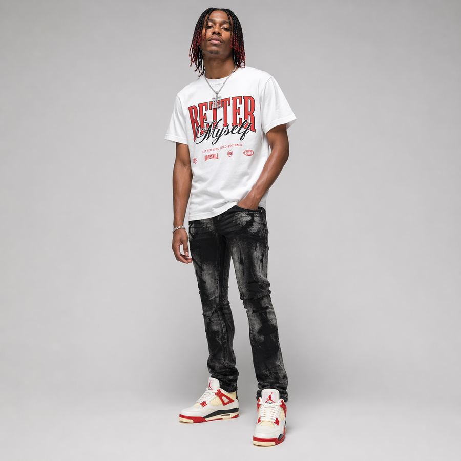 Nigel Sylvester x 4s “Brick After Brick” DopeSkill T-Shirt Better Myself Graphic