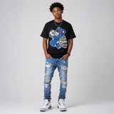 “True Blue” 3s DopeSkill T-Shirt Bear Steals Sneaker Graphic