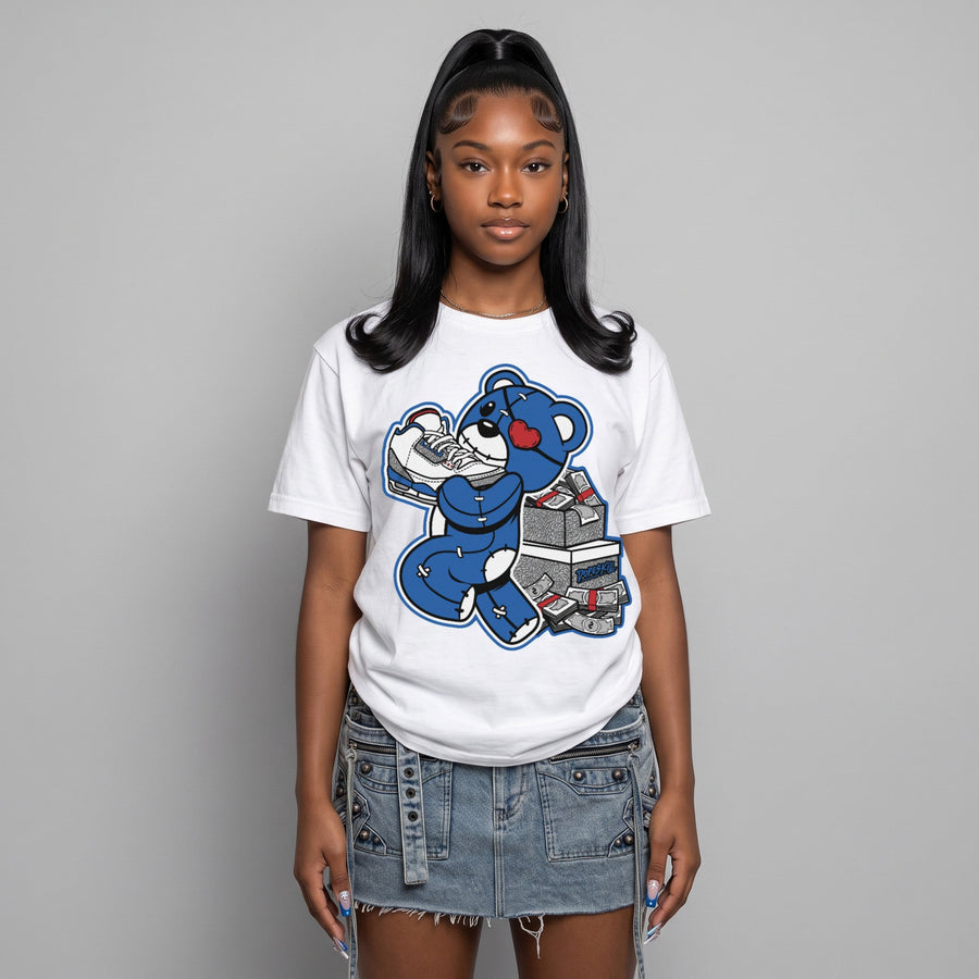 “True Blue” 3s DopeSkill T-Shirt Bear Steals Sneaker Graphic