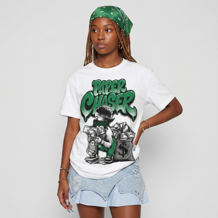 Pine Green 1s DopeSkill T-Shirt Paper Chaser Boy Graphic