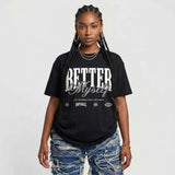 White Metallic 5s DopeSkill T-Shirt Better Myself Graphic