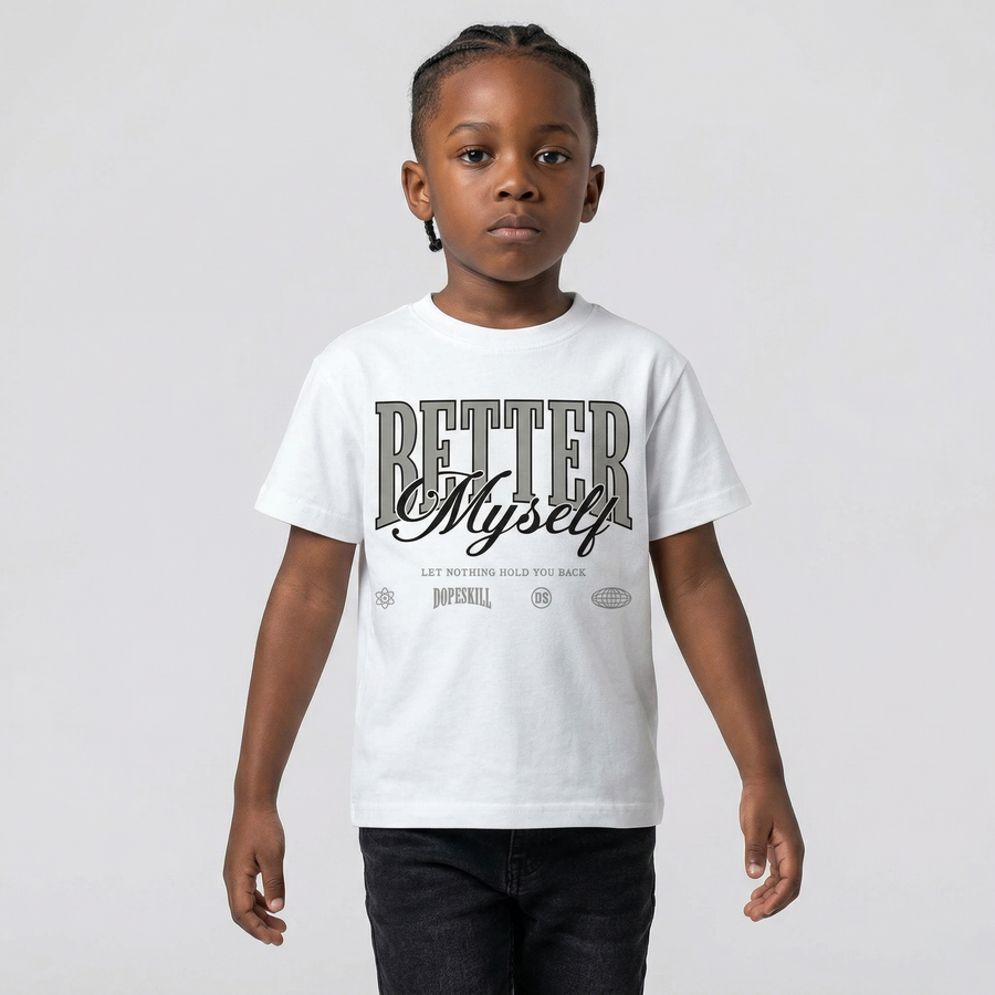 White Metallic 5s DopeSkill T-Shirt Better Myself Graphic