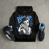 Black University Blue 5s DopeSkill Hoodie Sweatshirt Boss Up Graphic