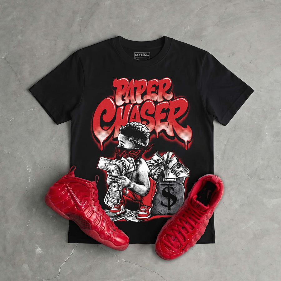 Foamposite One "Gym Red" DopeSkill T-Shirt Paper Chaser Boy Graphic