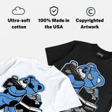 Black University Blue 5s DopeSkill T-Shirt Bear Steals Sneaker Graphic