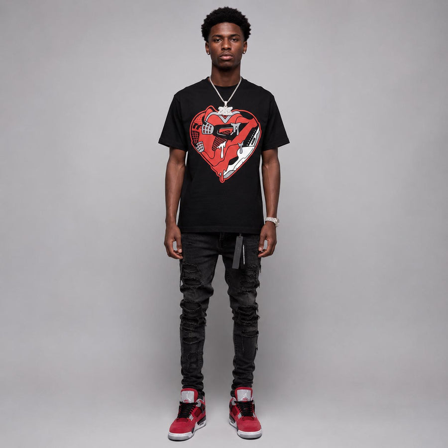 Toro Bravo 4s DopeSkill T-Shirt Heart Jordan 4 Graphic