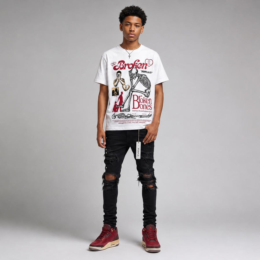 “Bin 23” 3s DopeSkill T-Shirt Broken Bones Graphic