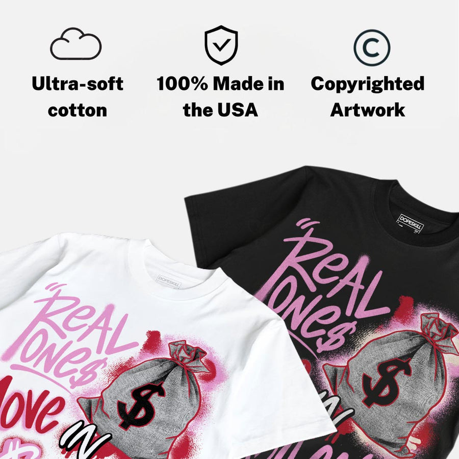 Travis Scott x “Pink Pack” 1s DopeSkill T-Shirt Real Ones Move In Silence Graphic