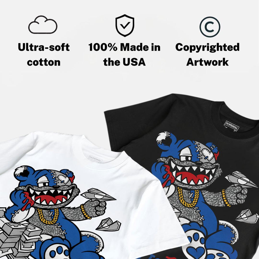 “True Blue” 3s DopeSkill T-Shirt Born To Be Rich Graphic