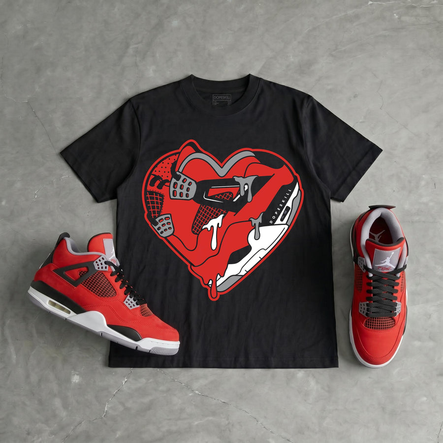 Toro Bravo 4s DopeSkill T-Shirt Heart Jordan 4 Graphic