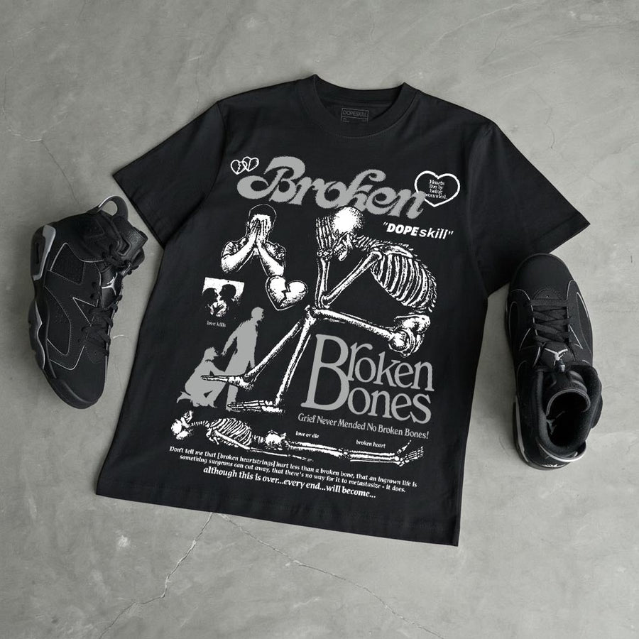 “Cap And Gown” 6s DopeSkill T-Shirt Broken Bones Graphic