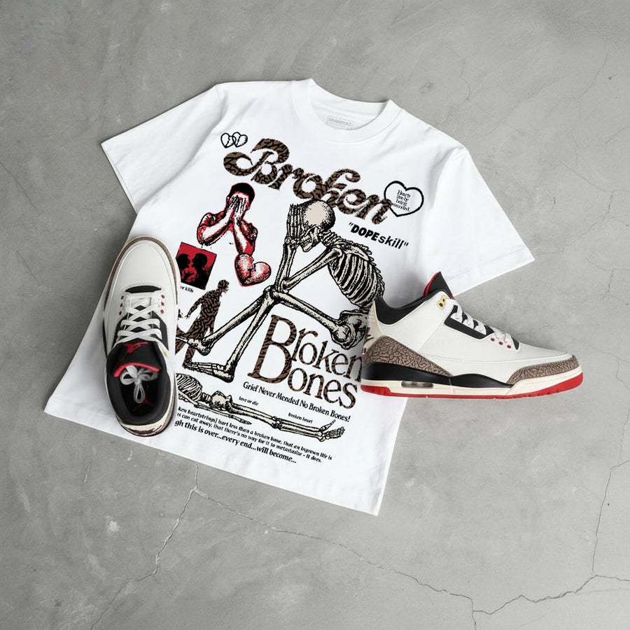 World’s Best Dad 3s DopeSkill T-Shirt Broken Bones Graphic