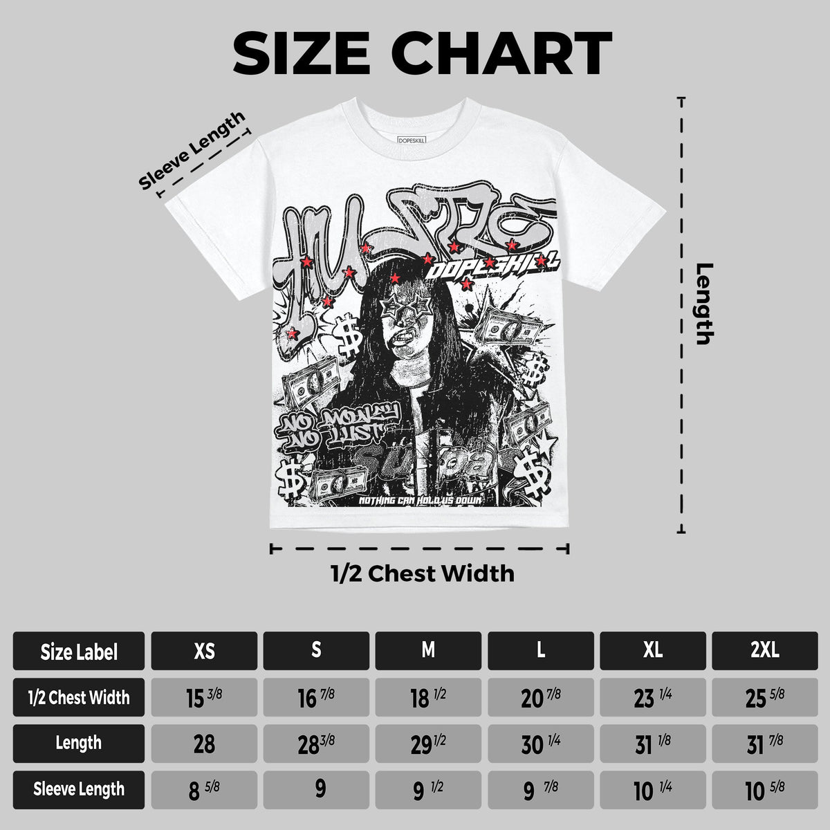 Grey Collection DopeSkill Oversize Print T-Shirt No Money No Lust Graphic