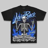 Royal Blue Oversize Print Laid Back DopeSkill Graphic T-shirt
