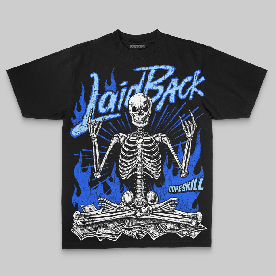 Royal Blue Oversize Print Laid Back DopeSkill Graphic T-shirt