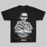 Brown Oversize Print Scared Money Don't Make No Money DopeSkill Graphic T-shirt
